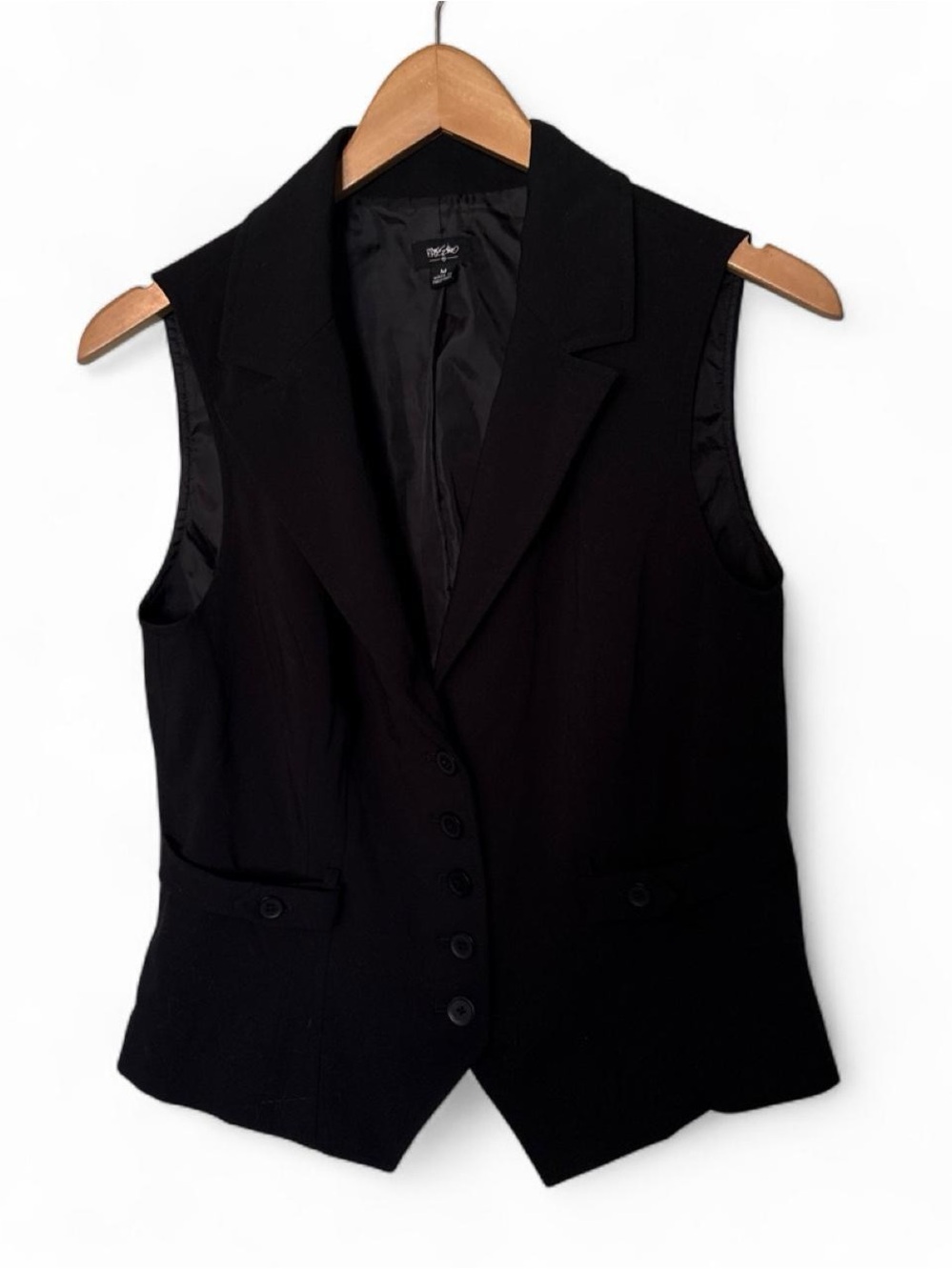 Mossimo Supply Co. Black Tailored Sleeveless Vest